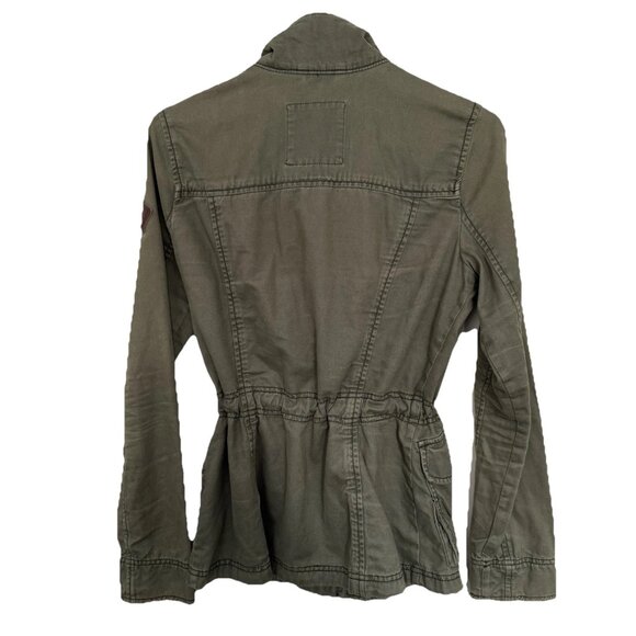 Hollister Womens Y2K Army Utility Jacket Size M Bella Swan Military Olive Green - Picture 2 of 14